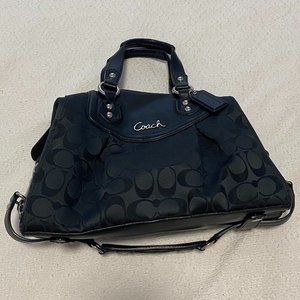 Coach Black Leather and Canvas Purse